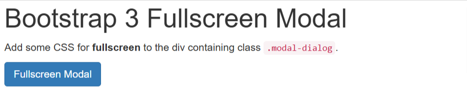 Full Screen in Bootstrap 3