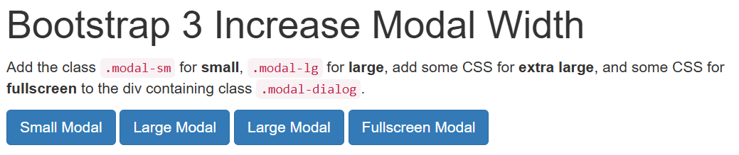 Customize or Increase Modal Width in Bootstrap 3