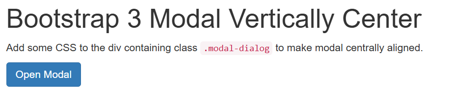 Make Modal Vertical Center in Bootstrap 3