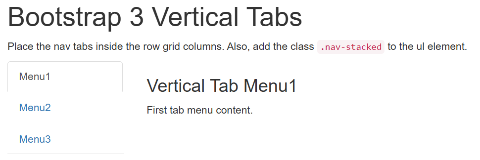 Vertically Aligned Tab Menus in Bootstrap 3