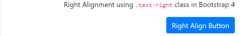 right align button in bootstrap 4