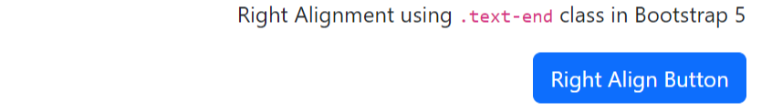 right align button in bootstrap5