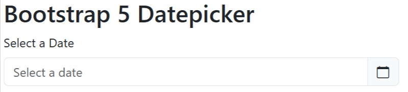 Add Datepicker in Bootstrap 5