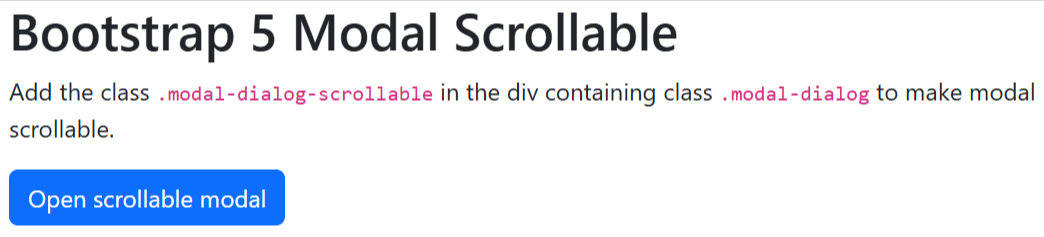 How to Make Scrollable Modal in Bootstrap 5