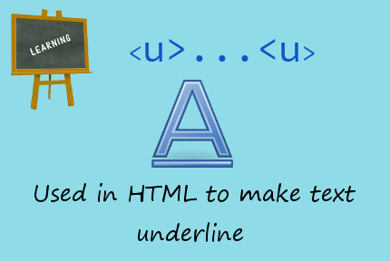 underline text html tag