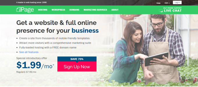 ipage review as the best web hosting with cheapest price