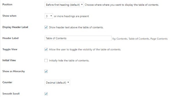 add table of content in wordpress using easy table of content plugin