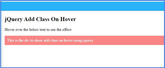 Add Class on Hover and Remove on MouseOut with jQuery