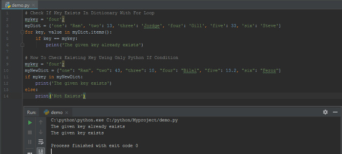 How To Check If Key Exists In Dictionary Using Python