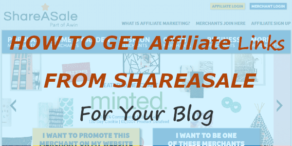 How to get affiliate links from ShareASale