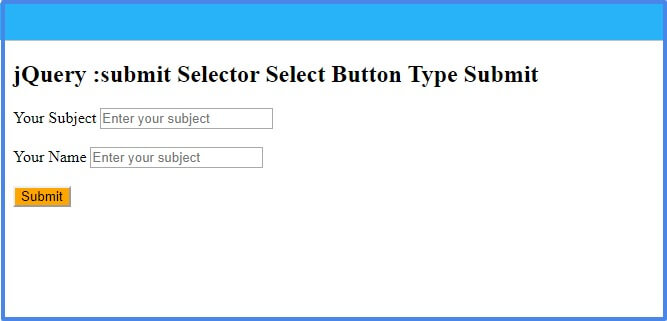 jQuery :submit Selector