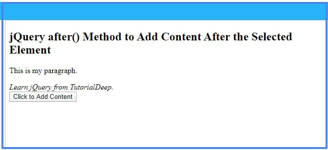 jquery-after-method