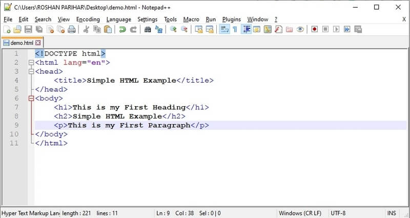 basic notepad program code