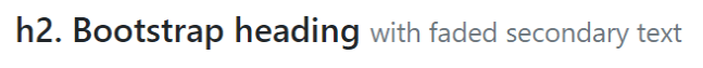 Small Secondary Text in Headings Bootstrap 4 Typography
