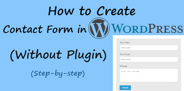 how-to-create-contact-form-in-wordpress-without-plugin