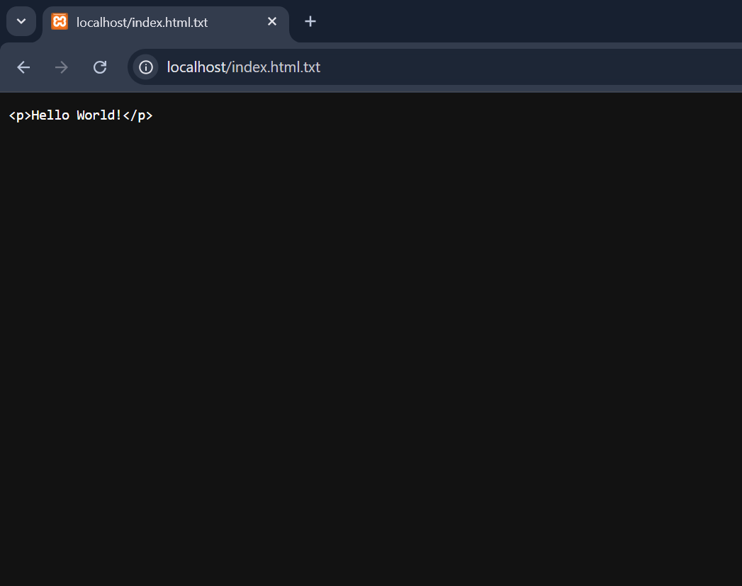 HTML file extension wrong