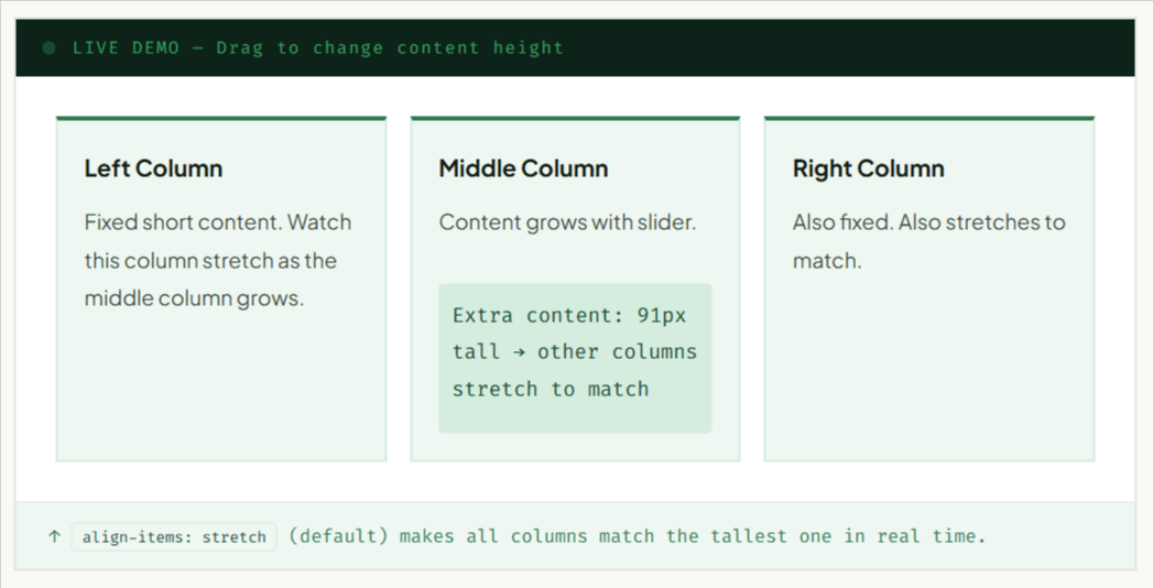 Interative height demo
