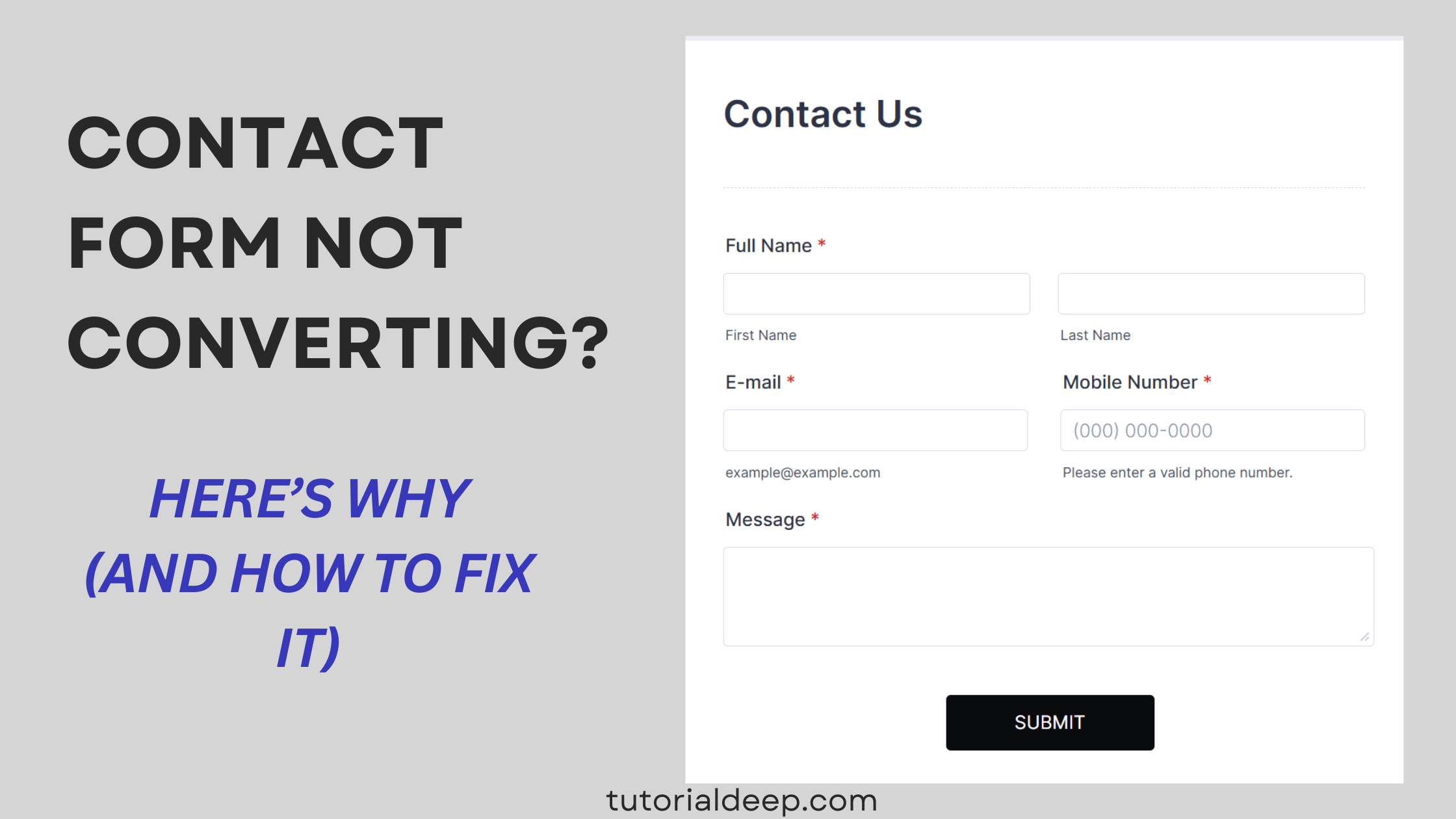 Contact Form Not Converting? Here's Why (And How to Fix It)