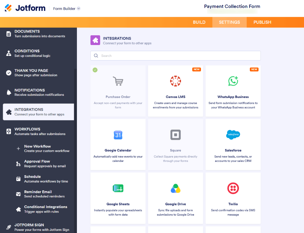 Integration with CRM for forms